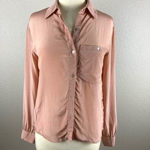 Zara Pink Button Down Blouse - S NWT